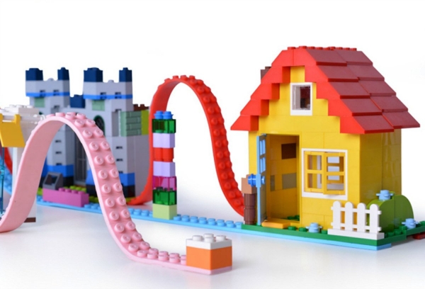 Banda adeziva de constructie pentru lego,rosu,VIVO