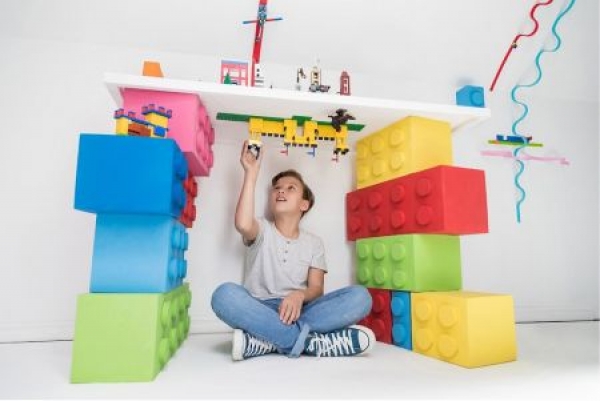 Banda adeziva de constructie pentru lego,rosu,VIVO