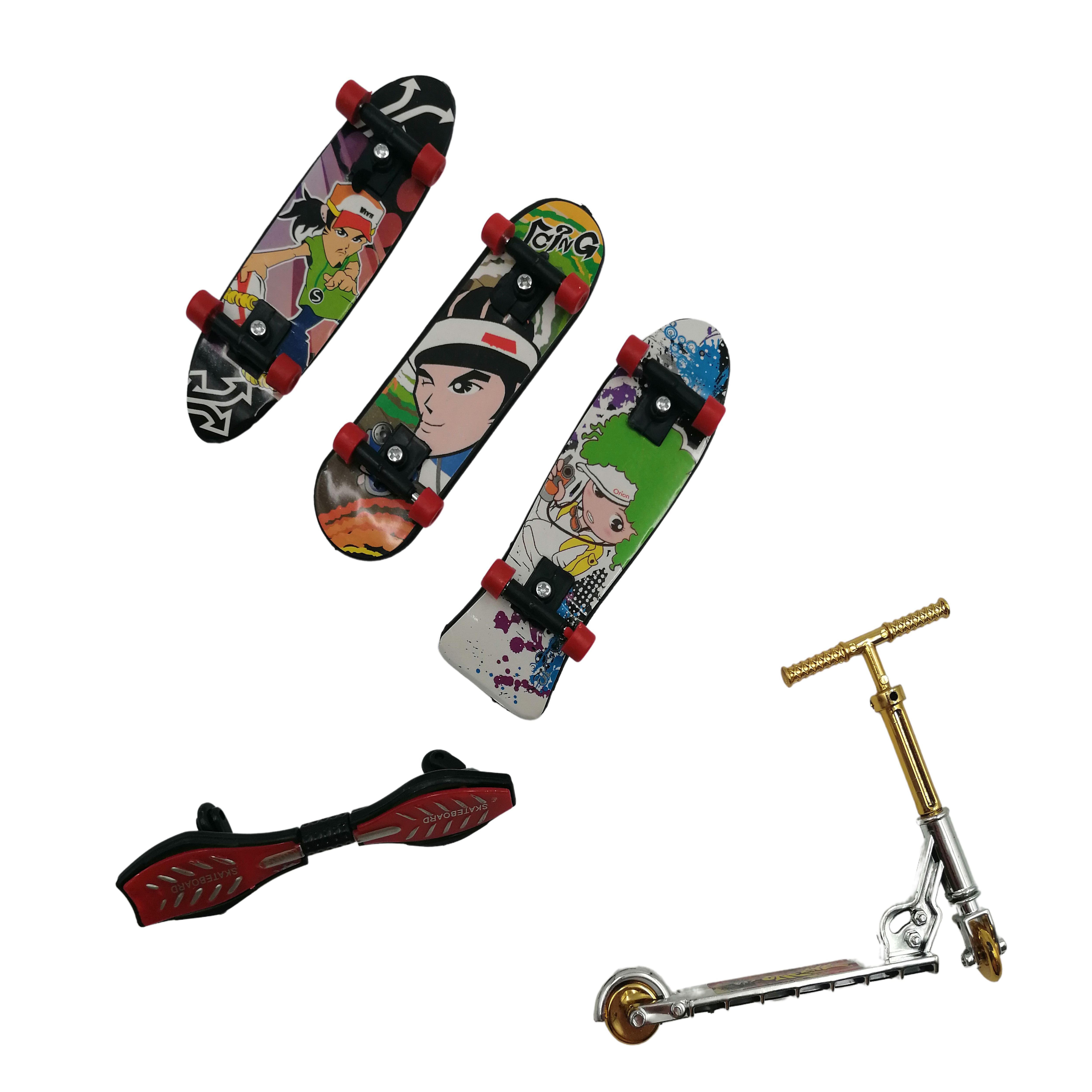 Set de mini jucarii ideallstore®, fingerboard street, plastic, multicolor