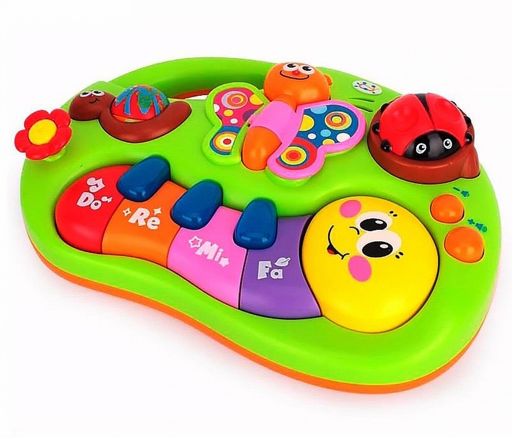Pianina animalutelor vesele cu lumini si sunete