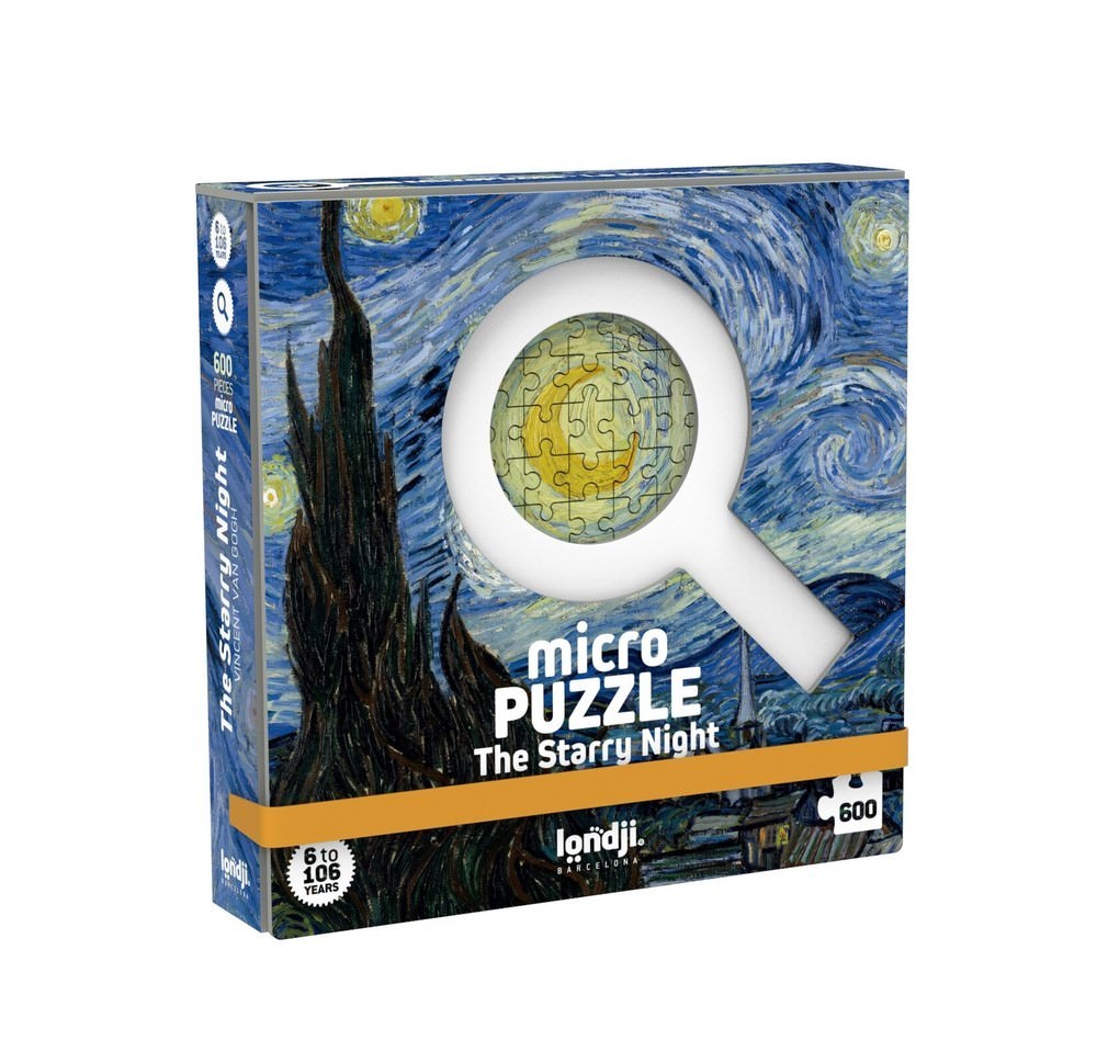 Micro puzzle londji 600 piese - noaptea instelata van gogh