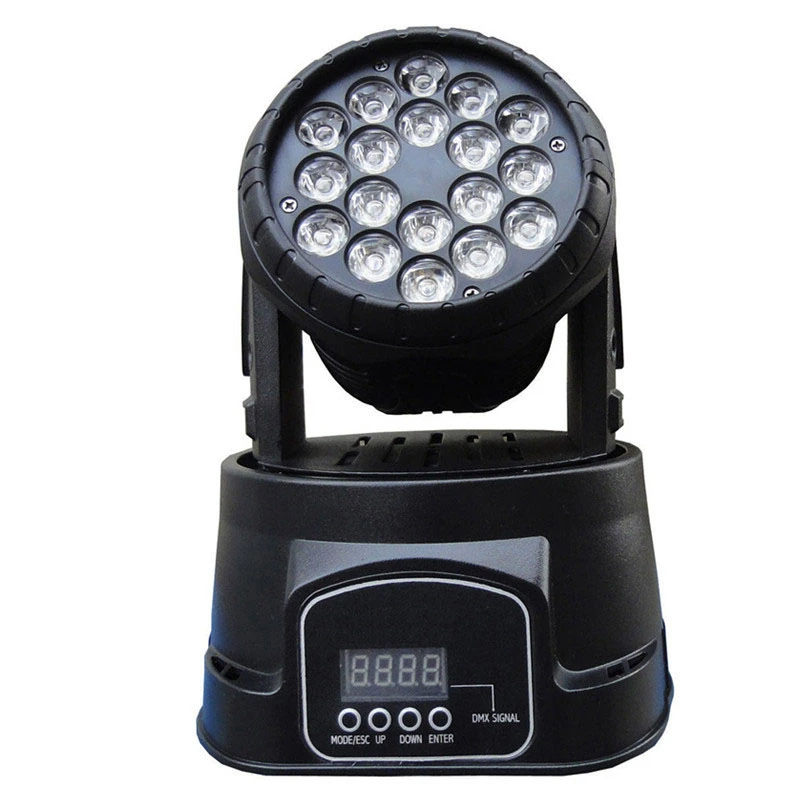 Moving head depox®, party energy, jocuri de lumini, 70w, 18 leduri, negru
