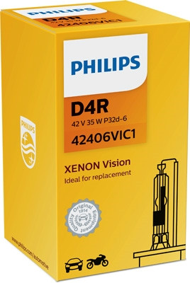 Bec auto xenon pentru far philips d4r vision, 42v, 35w, 1 buc