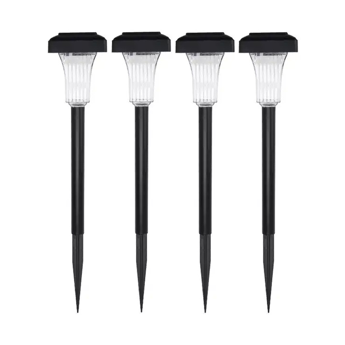 Set 4 lampi de gradina, incarcare solara, alb cald