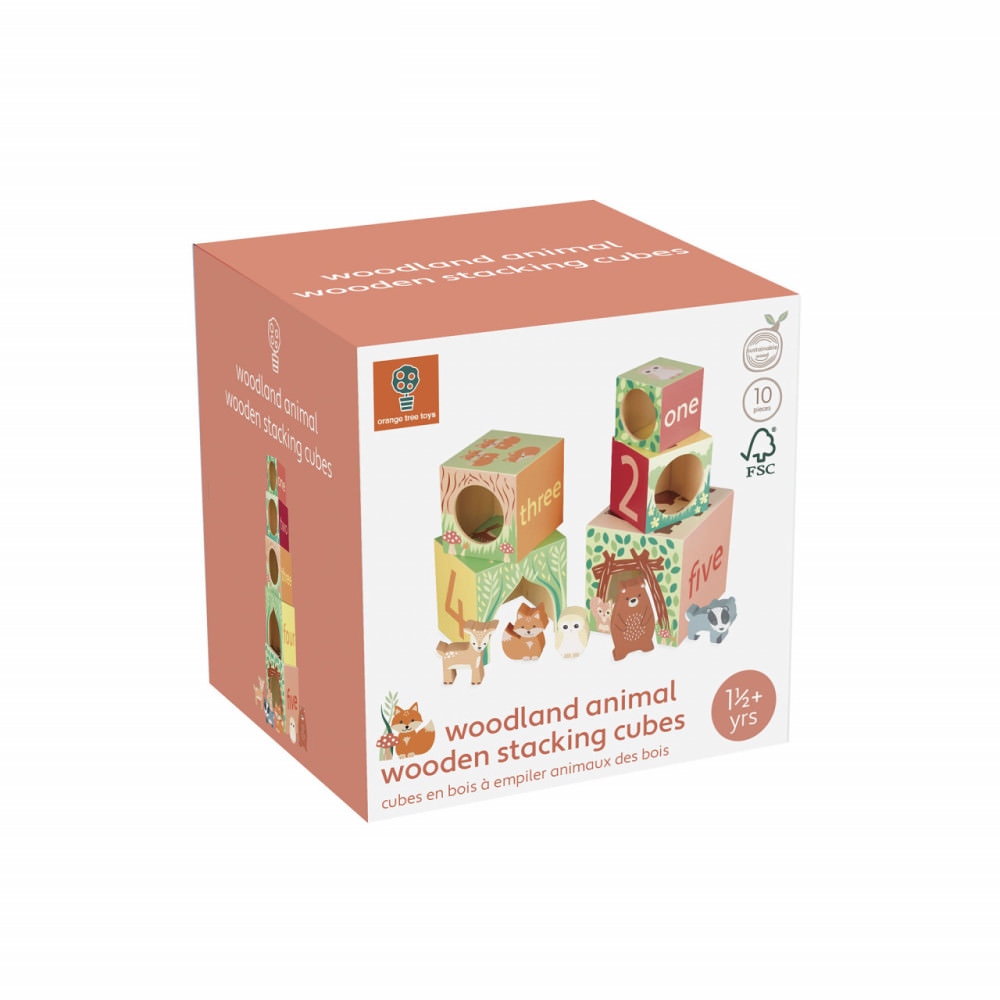 Cuburi de stivuit orange tree toys