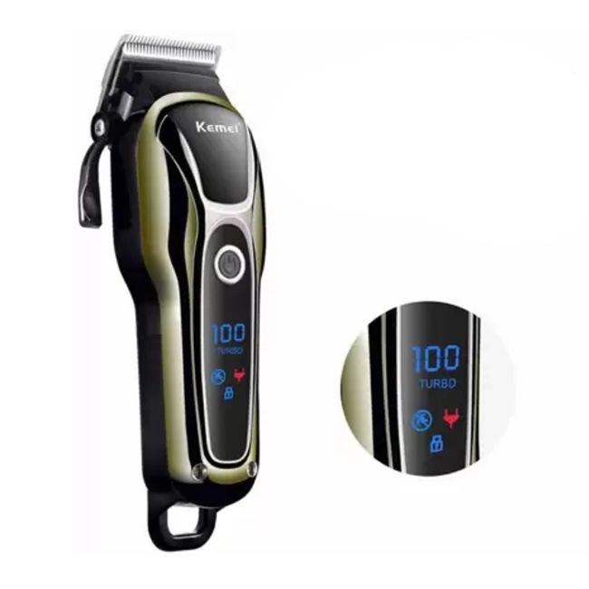 Aparat de tuns profesional e020, 5w, lame inox, ecran led