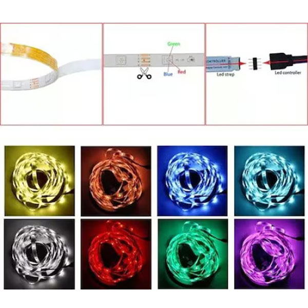 banda led rgb, telecomanda, 5m, dt50