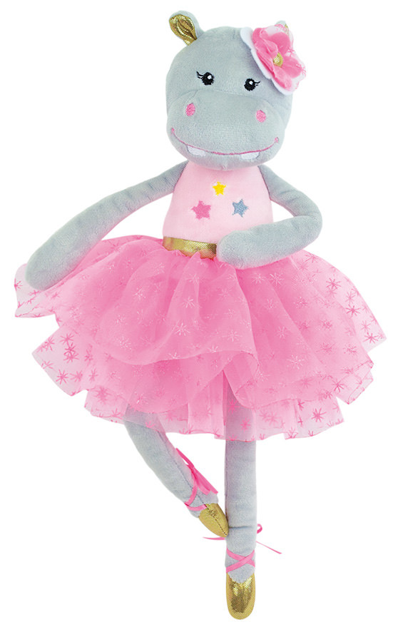 Jucarie pus muzicala jemini 40 cm balerina hipopotam
