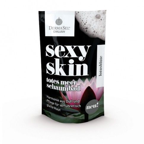 Spumant de baie Dermasel pe baza de sare lichida de la Marea Moarta cu floare de lotus, 45 ml