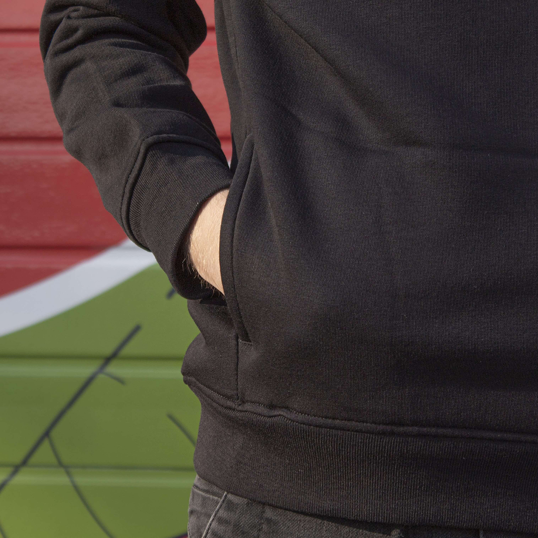 Hanorac personalizat negru unisex casa moara haterii