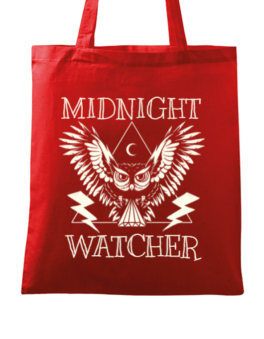 Sacosa din panza midnight watcher rosu