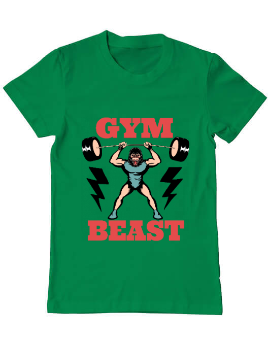 Tricou adler barbat gym beast verde mediu