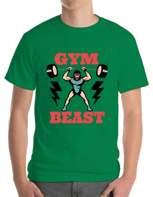 Tricou adler barbat gym beast verde mediu