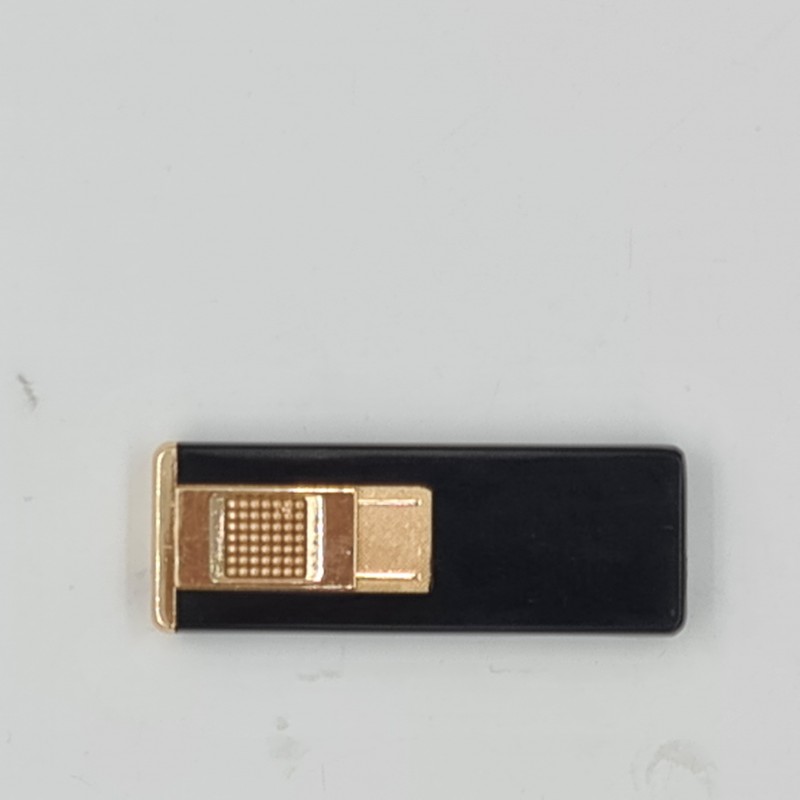 Bricheta metalica gravata personalizata cu textul tau, cu gaz, antivant, reincarcabila, neagra, cutie