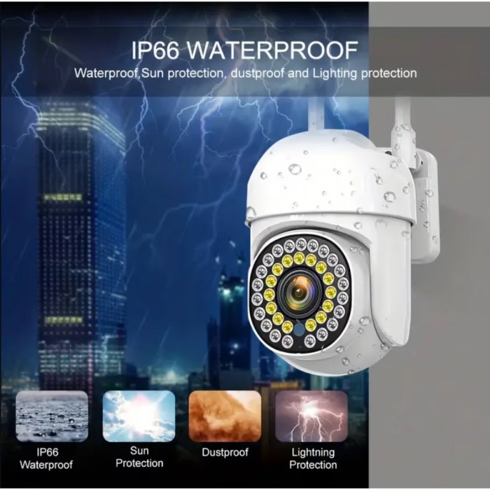 Camera de supraveghere, baby monitor , jt-8161qj, rezistenta la ploaie si praf, alb, wifi ip66