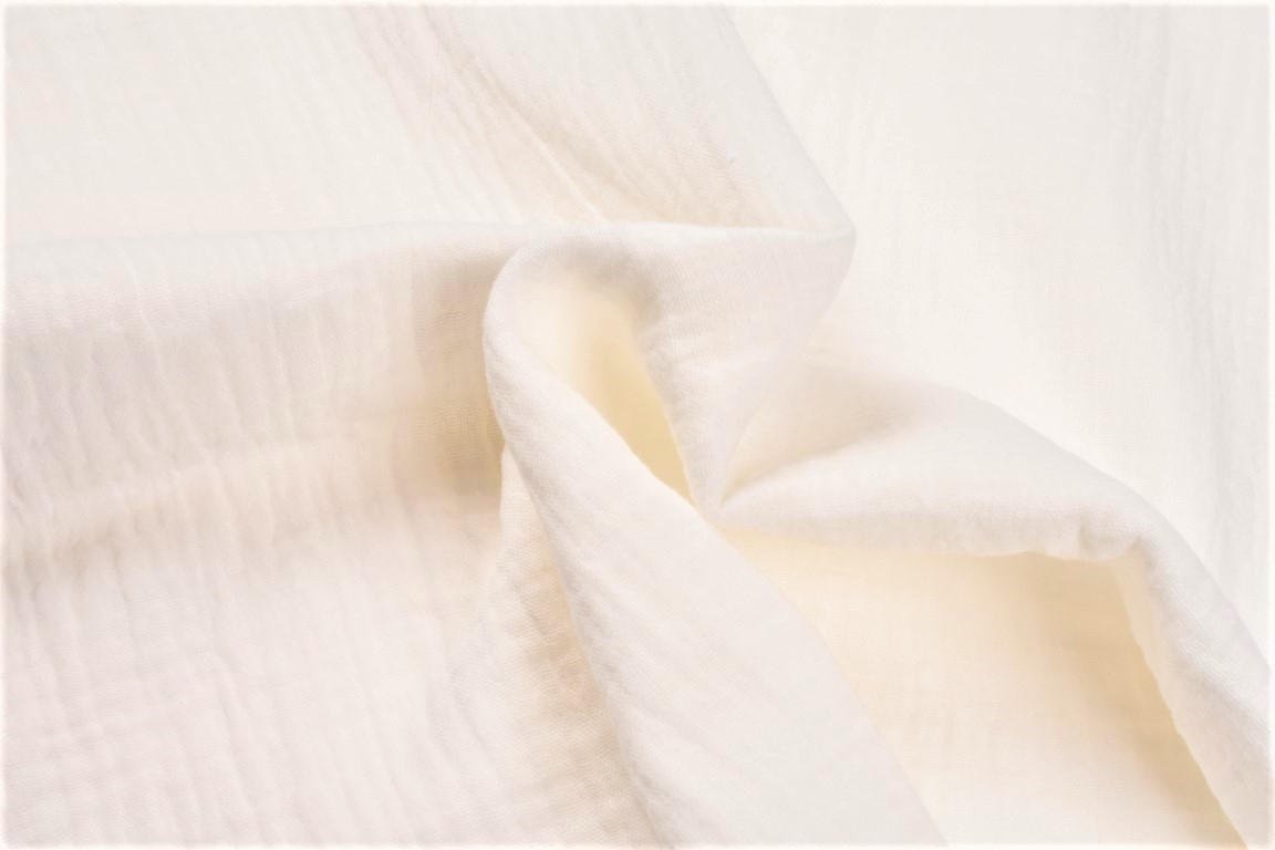 Muselina bumbac organic alb 80x80 cm