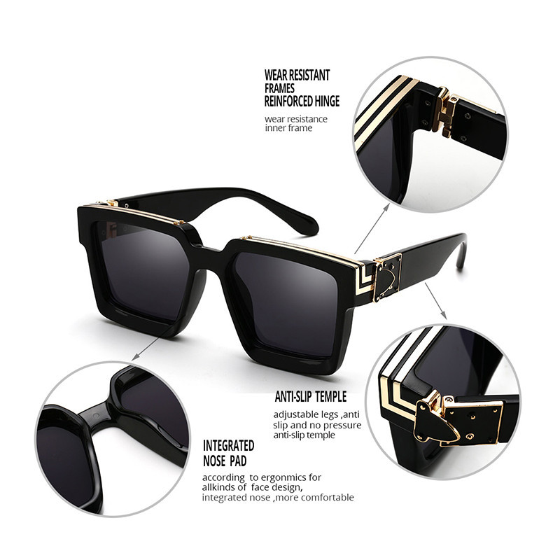 Ochelari de soare unisex supercool luxury summerwind uv400 negru
