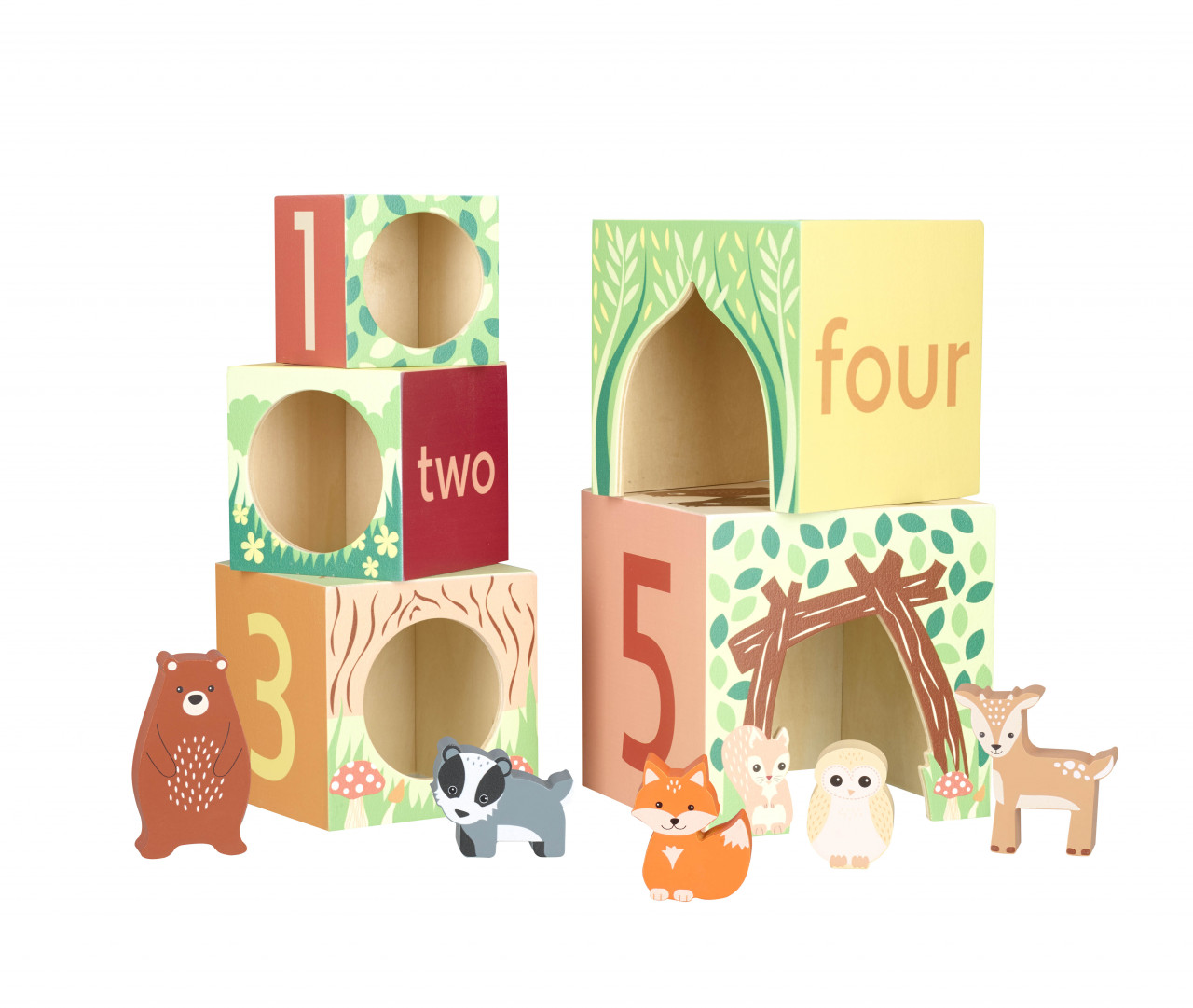 Cuburi de stivuit, orange tree toys