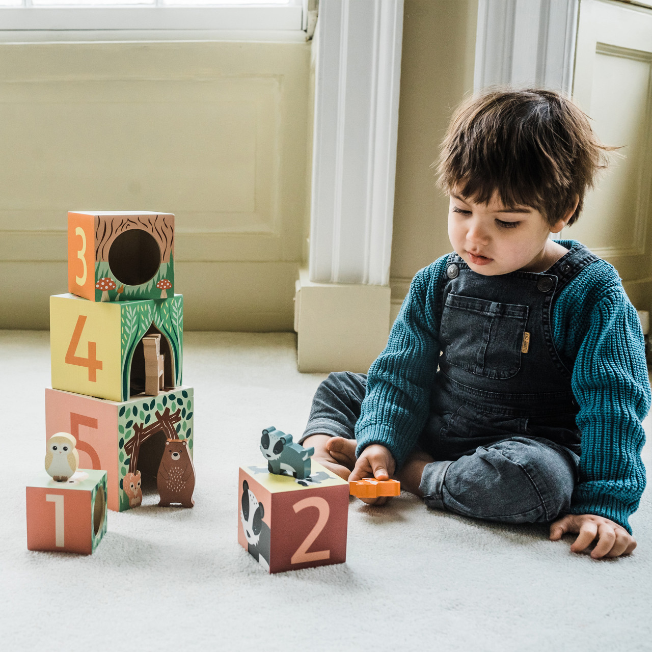 Cuburi de stivuit, orange tree toys