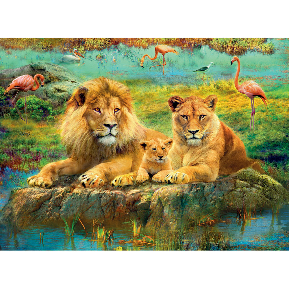 Puzzle familie de lei 500 piese