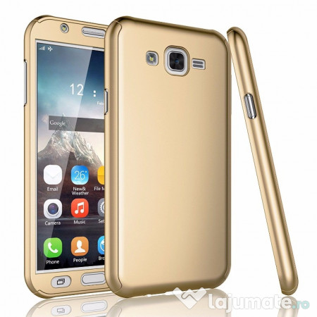 Husa fullbody mystyle gold pentru samsung galaxy j3 2017 acoperire completa 360 grade cu folie de protectie gratis