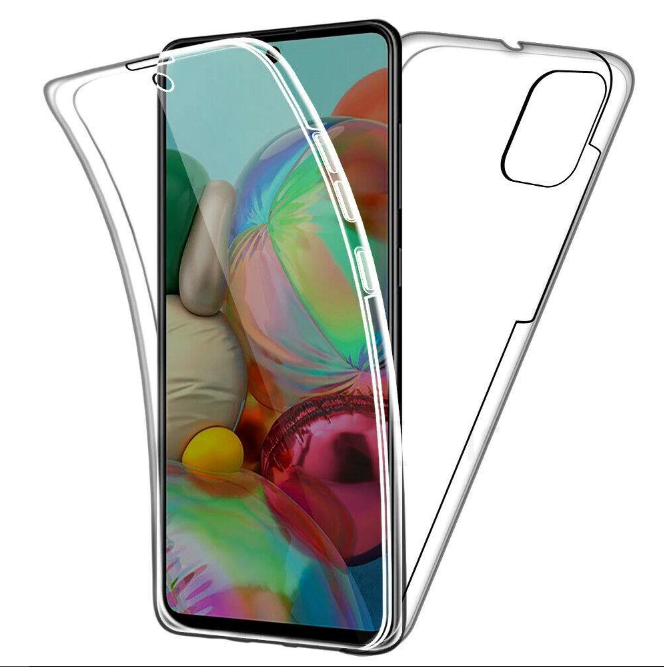 Husa full tpu 360° (fata + spate) compatibila samsung galaxy a50, transparent