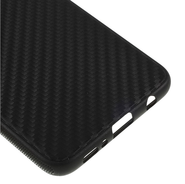 Husa pentru samsung galaxy s10 plus, mystyle perfect fit cu insertii de carbon, negru