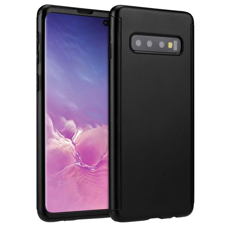 Husa full cover 360 (fata + spate) pentru samsung galaxy s10, negru