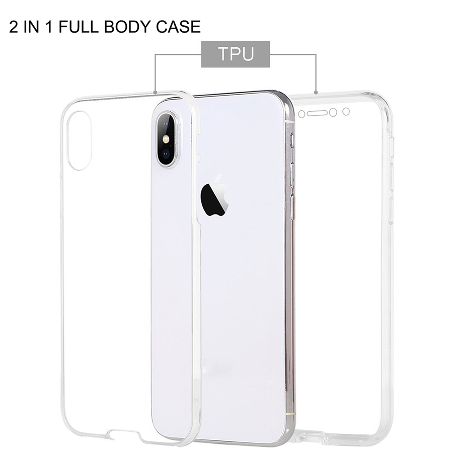 Husa de protectie compatibila apple iphone xs max full tpu 360 transparent