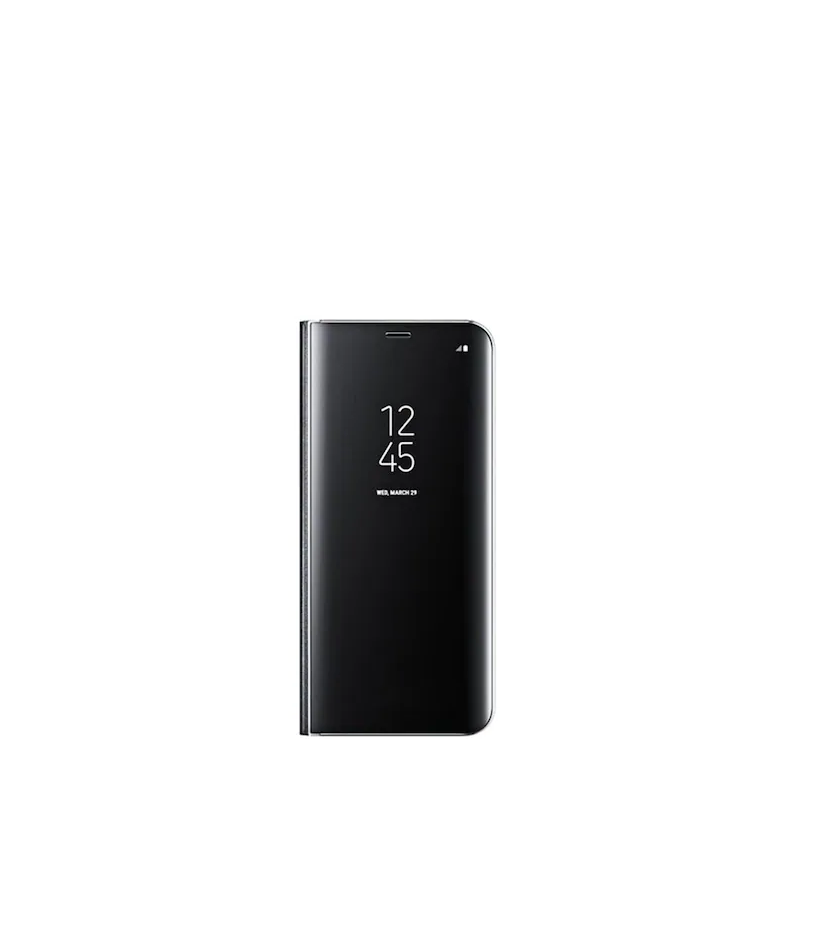 Husa book mirror effect compatibil cu samsung galaxy s9 black, acril