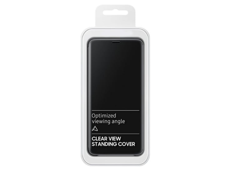 Husa protectie flip cover, oglinda, mirror, stand, compatibila cu samsung galaxy s9, negru