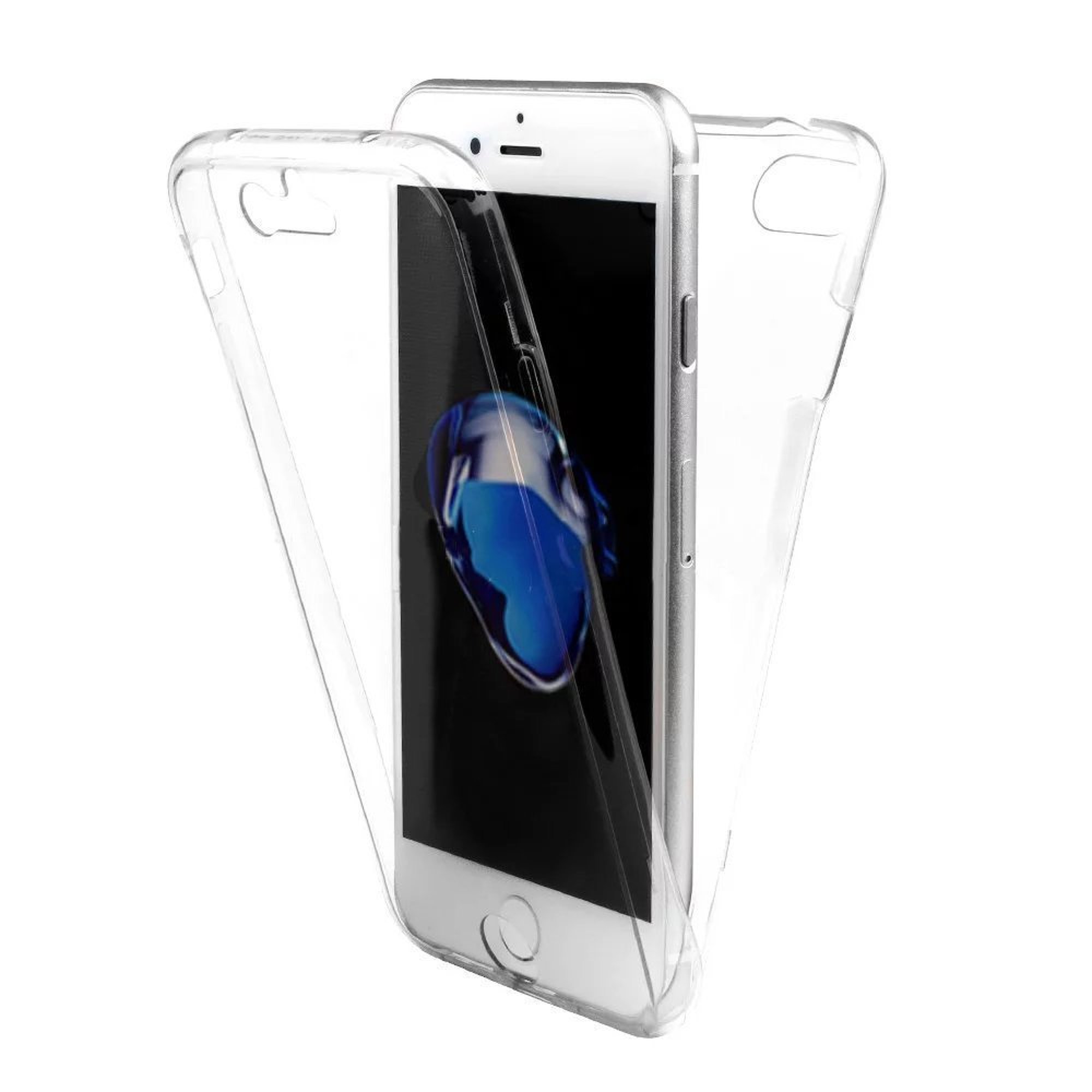 Husa iphone 7 plus / 8 plus silicon tpu 360 grade - transparent