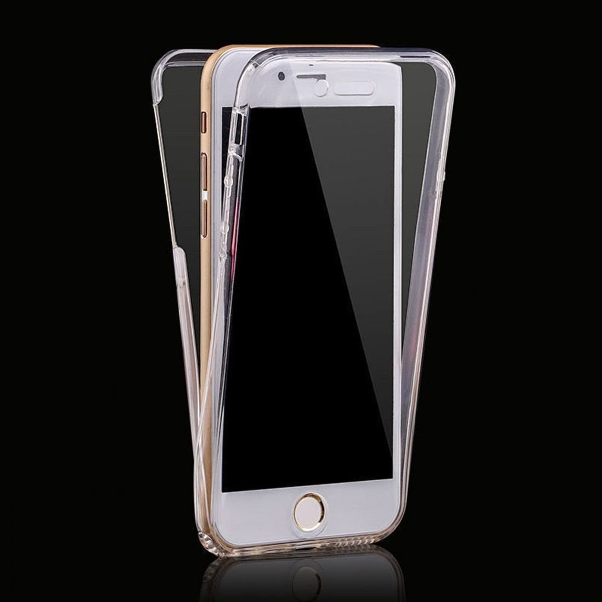 Husa iphone 7 plus / 8 plus silicon tpu 360 grade - transparent