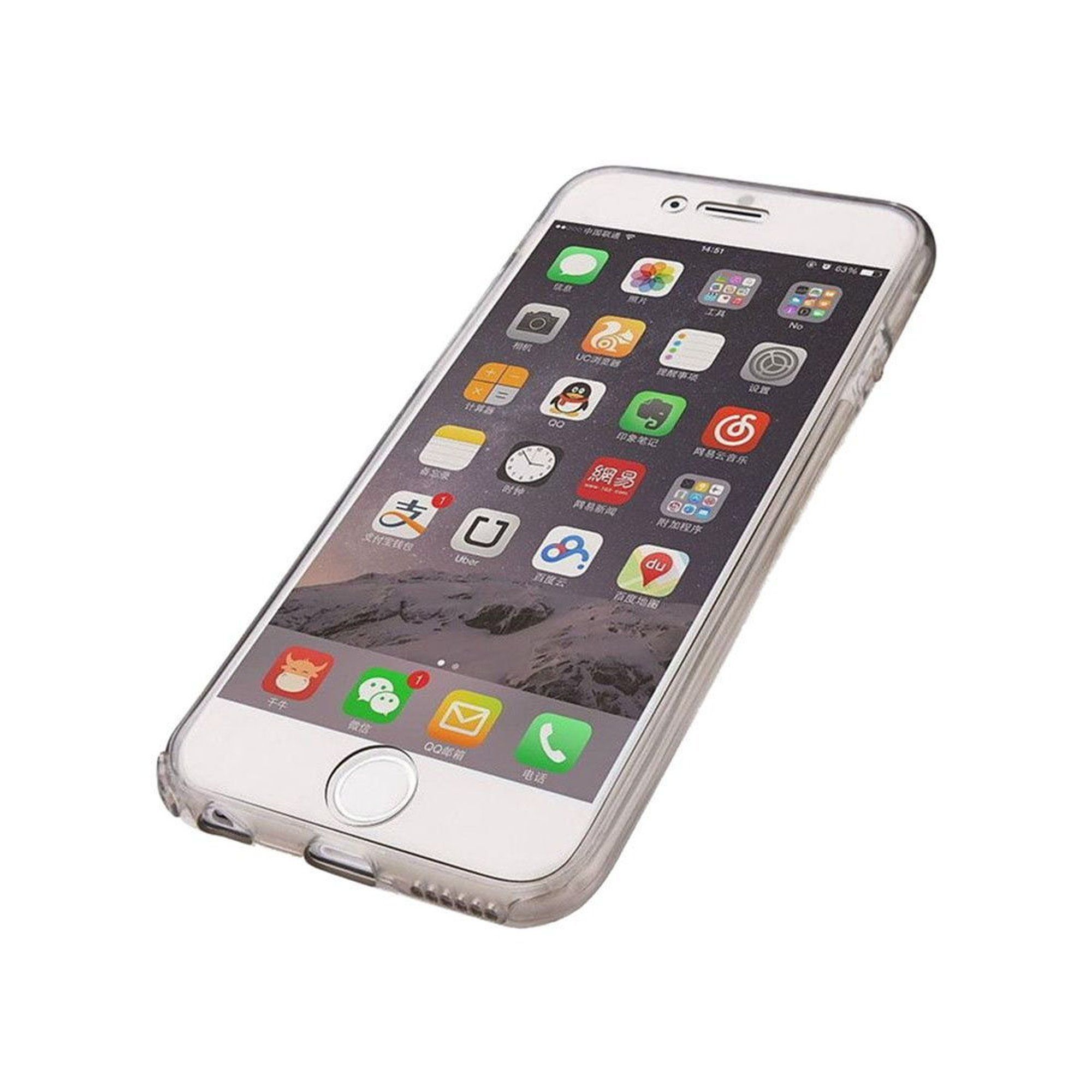 Husa iphone 7 plus / 8 plus silicon tpu 360 grade - transparent