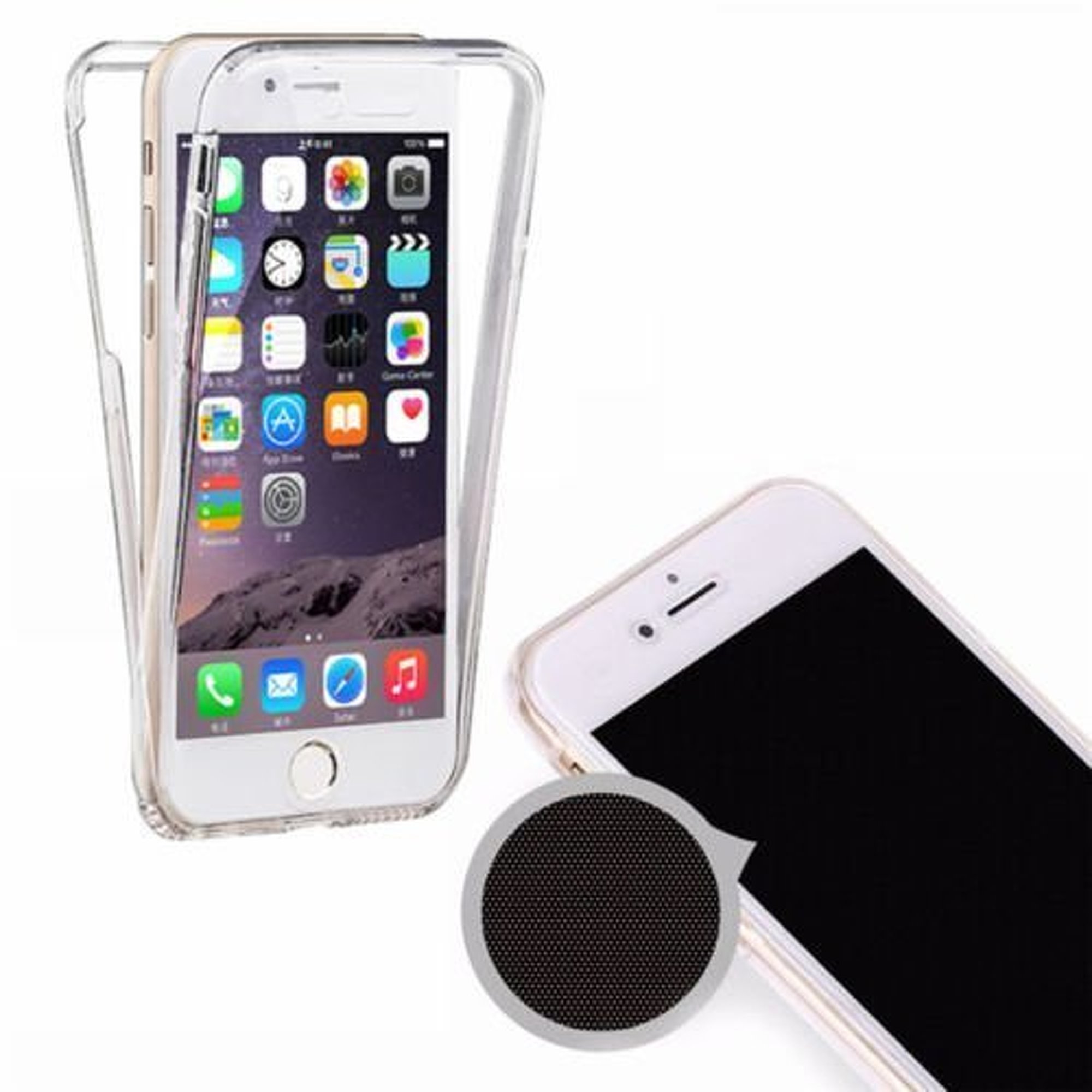 Husa iphone 7 plus / 8 plus silicon tpu 360 grade - transparent