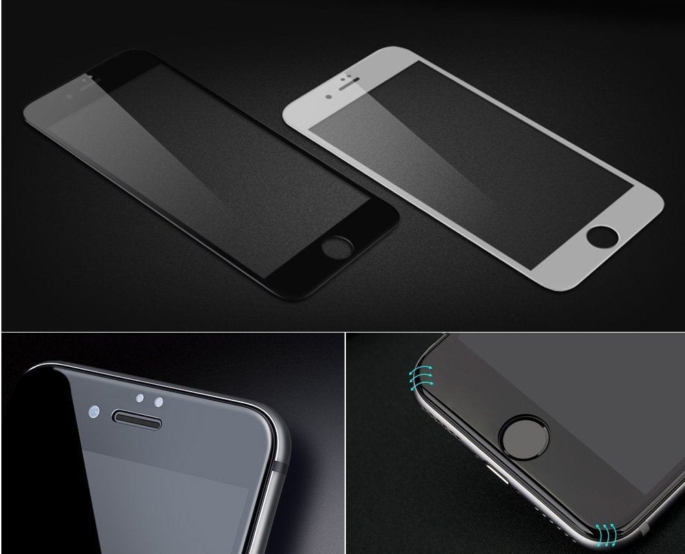 Folie sticla 3d, apple iphone 6/6s, acopera tot ecranul, negru