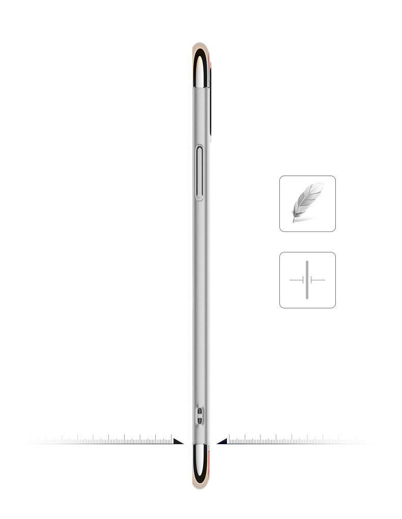 Husa telefon apple iphone 8 plus ofera protectie 3in1 ultrasubtire lux silver matte