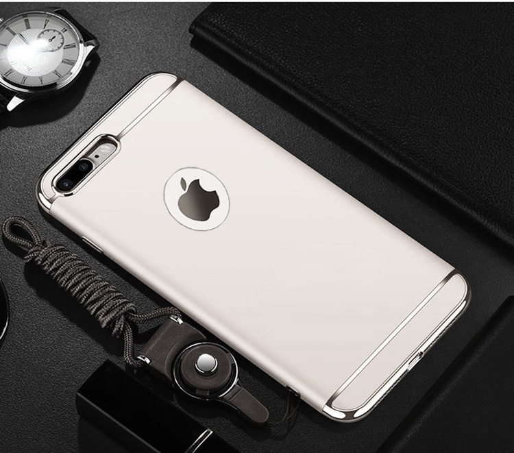 Husa telefon apple iphone 8 plus ofera protectie 3in1 ultrasubtire lux silver matte