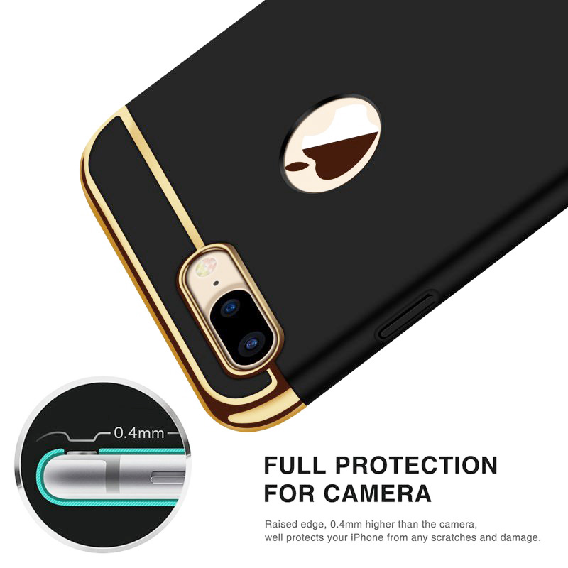 Husa telefon apple iphone 8 ofera protectie 3in1 ultrasubtire lux black matte g ring