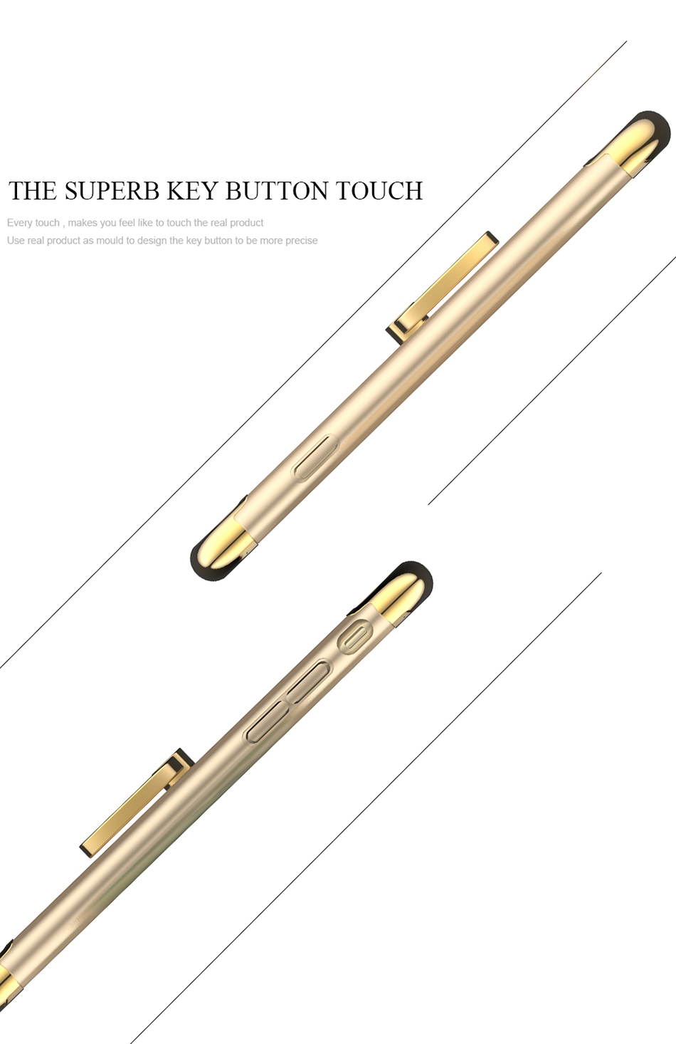 Husa telefon apple iphone 8 ofera protectie 3in1 ultrasubtire lux gold matte g ring