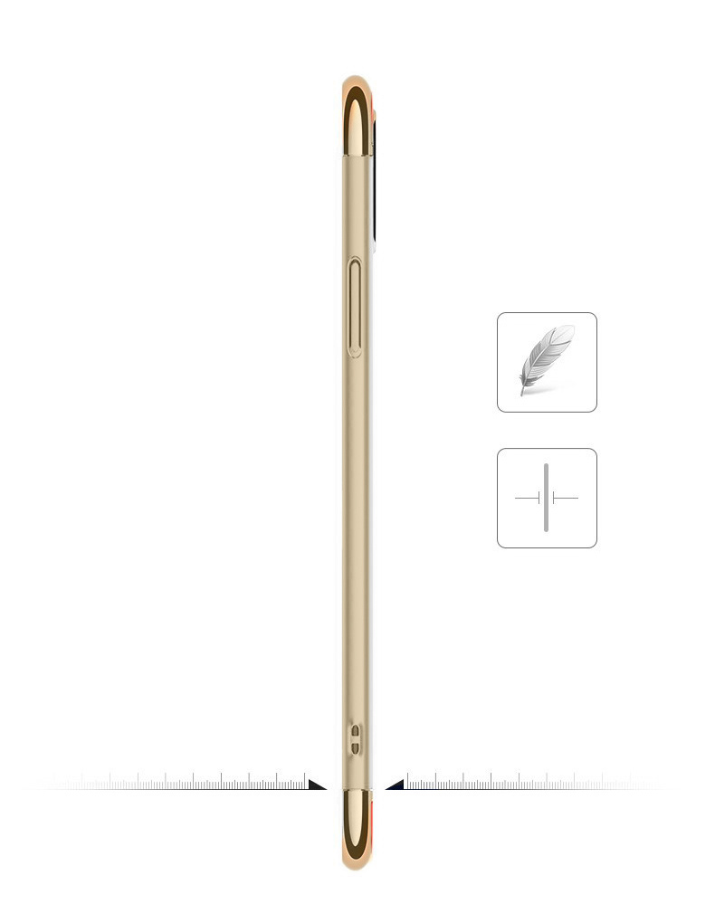 Husa telefon apple iphone 8 ofera protectie 3in1 ultrasubtire lux gold matte g ring