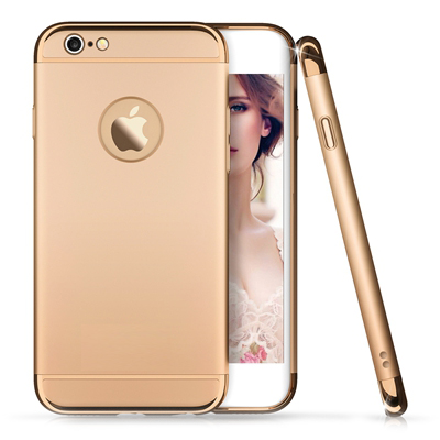 Husa telefon iphone 6/6s plus ofera protectie 3in1 ultrasubtire - gold