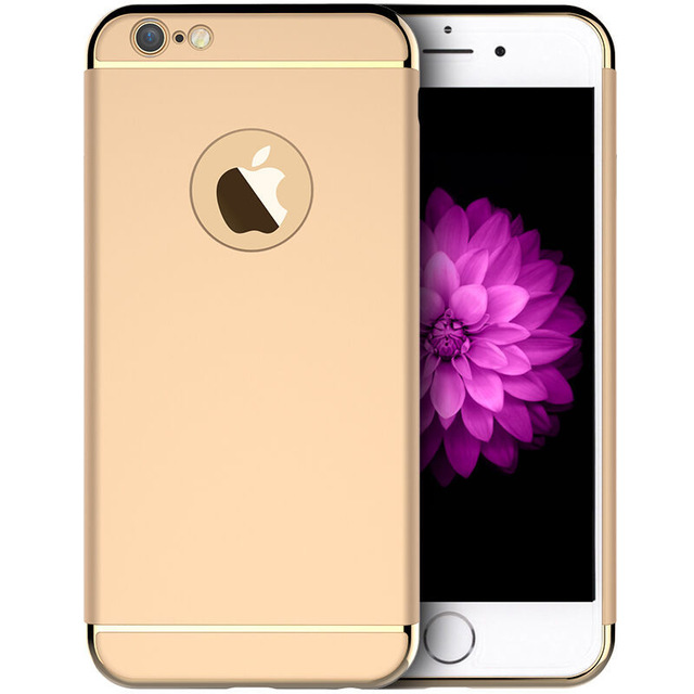 Husa telefon iphone 6/6s plus ofera protectie 3in1 ultrasubtire - gold