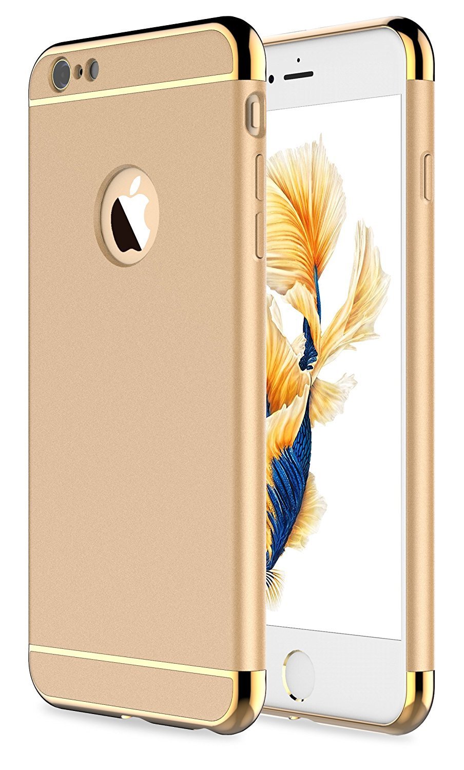 Husa telefon iphone 6/6s plus ofera protectie 3in1 ultrasubtire - gold