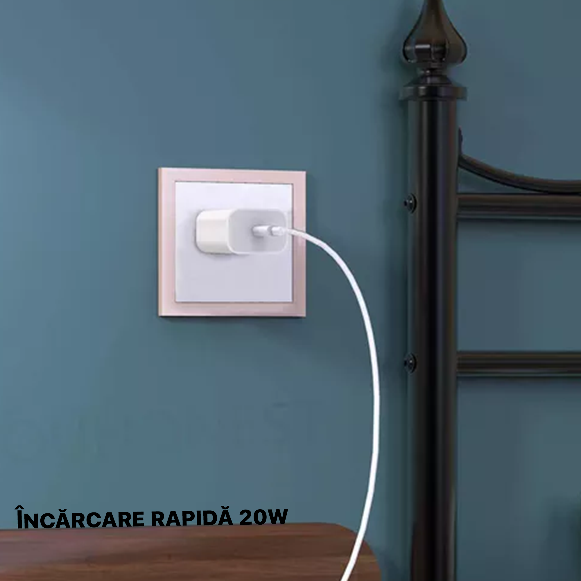 Incarcator pentru orice model de phone si pad, cablu lightning - usb c si adaptor 20w, pristyle