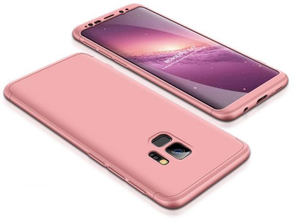 Husa fullbody mystyle rose-gold pentru samsung galaxy s9 acoperire completa 360 grade cu folie de protectie gratis