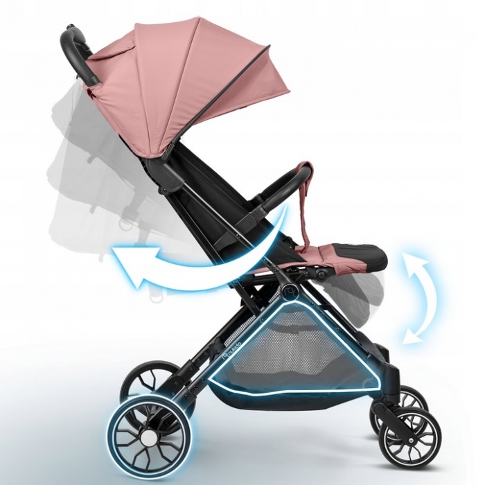 Carucior sport pentru copii, 78 x 33 x 104 cm, nukido paseo, roz