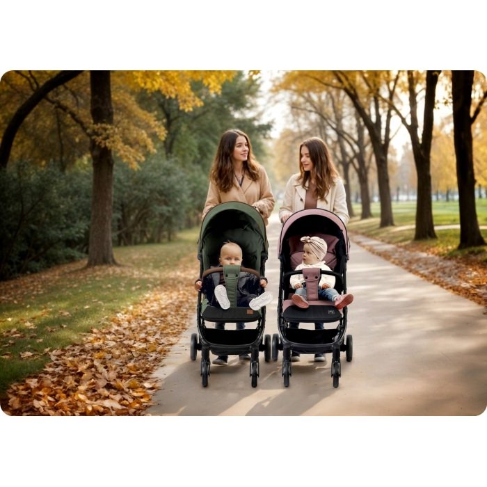 Carucior sport pentru copii, 78 x 33 x 104 cm, nukido paseo, roz