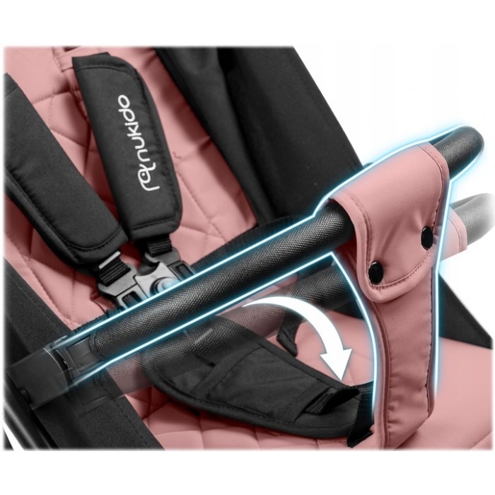 Carucior sport pentru copii, 78 x 33 x 104 cm, nukido paseo, roz