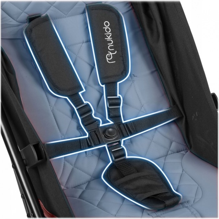 Carucior sport pentru copii, 78 x 33 x 104 cm, nukido paseo, roz